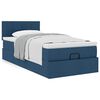 vidaXL Ottoman bed met matras 90x190cm stof blauw