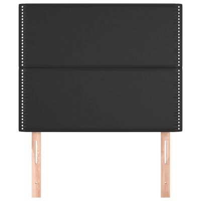 vidaXL Hoofdborden 2 st 100x5x78/88 cm kunstleer zwart