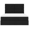 vidaXL Ottoman bed met matras en LED's 140x190cm stof zwart