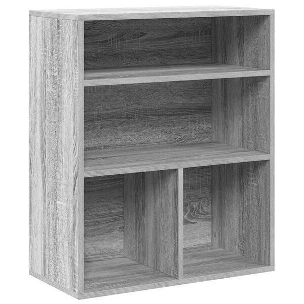 vidaXL Boekenkast 60x30x71,5 cm bewerkt hout grijs sonoma eikenkleurig