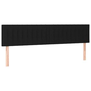 vidaXL Hoofdborden 160x5x78/88 cm stof zwart