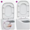 vidaXL Toiletzitting Wit 47,5 x 35 x 3,6 cm Duroplast