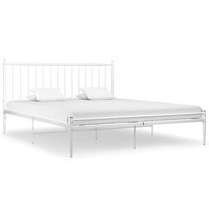 vidaXL Bedframe metaal wit 180x200 cm