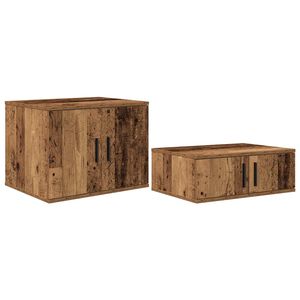 vidaXL Opbergkast 2 pcs Oudhout 127 x 41 x 40 cm Bewerkt hout