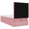 vidaXL Ottoman bed met matrassen 90x190cm fluweel roze