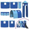 vidaXL Loftbed voor Kids Wit en Blauw 74,5 x 190 cm Metaal