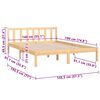 vidaXL Bedframe massief grenenhout 140x190 cm
