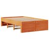 vidaXL Bedframe zonder matras met lades grenenhout wasbruin 135x190 cm
