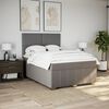 vidaXL Boxspring met matras stof taupe 140x190 cm