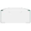 vidaXL Tv-meubel/monitorverhoger transparant 90x30x13 cm glas