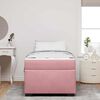 vidaXL Bedframe met matras Roze 80 x 200 cm Stof
