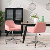 vidaXL Eetkamerstoelen draaibaar 2 st fluweel roze