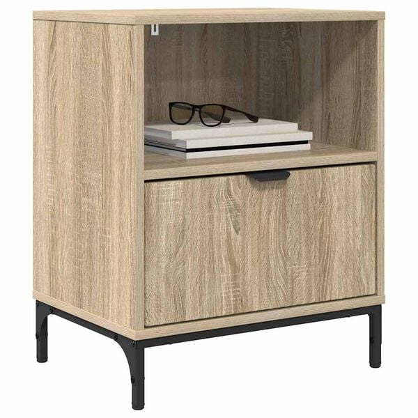 vidaXL Nachtkastje 2 pcs Sonoma eiken 49 x 36 x 61 cm Bewerkt hout