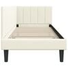 vidaXL Hoekbedframe met hoofdeinde Cr&egrave;me 80 cm x 200 cm Fluweel