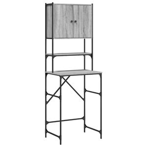 vidaXL Wasmachinekast 68x48,5x194 cm grijs sonoma eikenkleurig