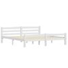 vidaXL Bedframe met 2 lades massief grenenhout wit 180x200 cm
