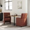 vidaXL Dining Stoelen met Wielen 2 pcs Glanzend bruin 57 x 67 x 95 cm