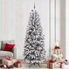 vidaXL Kunstkerstboom Wit 240 cm PVC en Plastic en Staal en PE