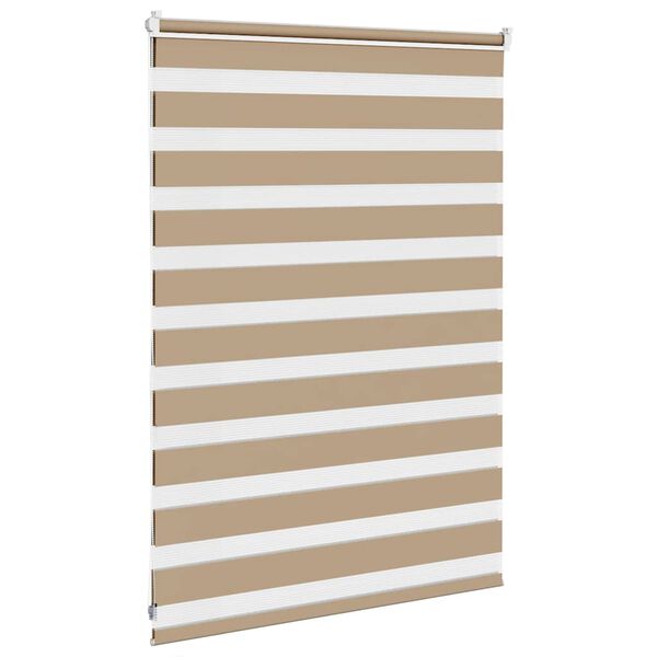 vidaXL Zebra Blind 105x100 cm stofbreedte 100,9 cm polyester zandbruin