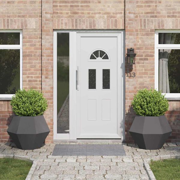 vidaXL Plantenbak 2 pcs Zwart 75 x 75 x 60 cm Staal