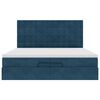 vidaXL Ottoman bed met matrassen 200x200cm fluweel donkerblauw