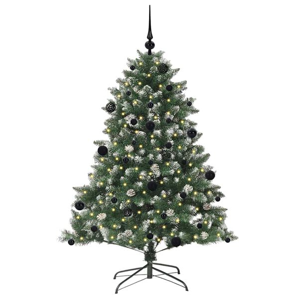 vidaXL Kunstkerstboom met 150 LED Groen 150 cm PVC en Plastic en Staal