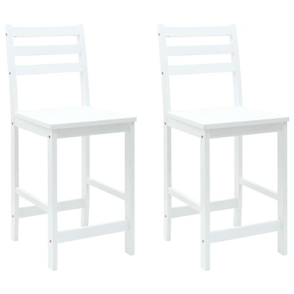 vidaXL Eettafelstoelen 2 pcs Wit 40 x 47,5 x 99,5 cm