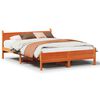 vidaXL Bed met matras massief grenenhout wasbruin 140x190 cm
