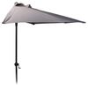 ProGarden Parasol halfrond 250 cm lichtgrijs
