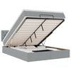 vidaXL Bed met matras 140x190 cm stof lichtgrijs