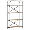 vidaXL Boekenkast 4-laags 80 x 30 x 146 cm Bewerkt hout Artisan Eiken