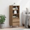 vidaXL Highboard met lade Artisan Eiken 40 x 36 x 110 cm Bewerkt hout