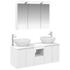vidaXL Badkamerkastenset 4 pcs Wit Bewerkt hout