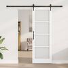 vidaXL Schuifdeur ORKDAL Wit 73,5 x 211 cm Massief grenenhout en glas