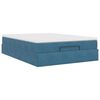 vidaXL Ottoman bed met matras 140x190cm fluweel donkerblauw