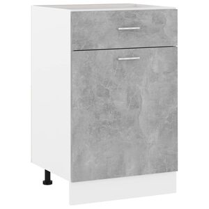 vidaXL Onderkast met lade Lyon 50x46x81,5 cm bewerkt hout betongrijs