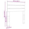 vidaXL Hoofdbord Zwart Eiken 100 cm Bewerkt hout