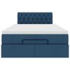 vidaXL Bed met matras 120x200 cm stof blauw