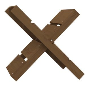 vidaXL Houtblokhouder 47x39,5x48 cm massief grenenhout honingbruin