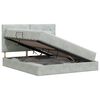 vidaXL Opslag bed met matras Lichtgrijs 140 x 190 cm Fluweel