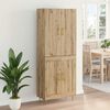 vidaXL Highboard Artisan Eiken 69,5 x 34 x 180 cm Bewerkt hout