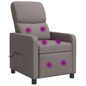 vidaXL Massage Recliner Taupe