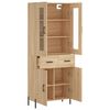 vidaXL Hoge kast 69,5x34x180 cm bewerkt hout sonoma eikenkleurig