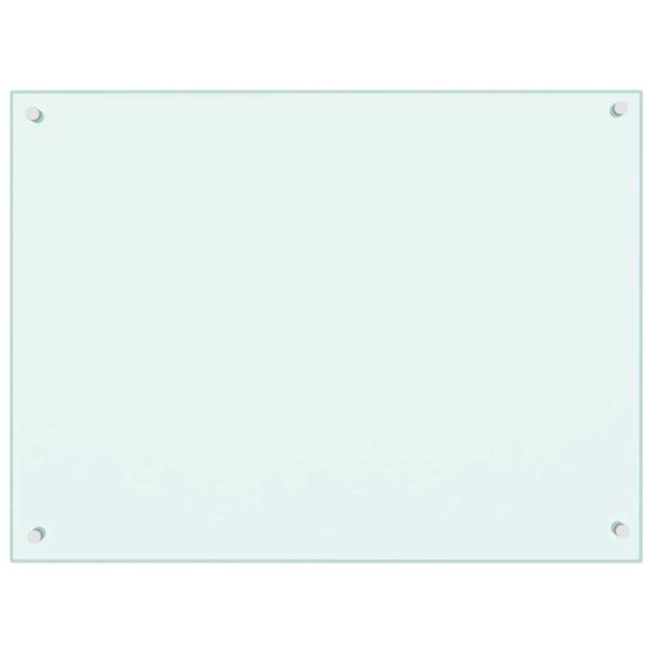 vidaXL Spatscherm keuken 80x60 cm gehard glas melkwit