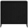vidaXL Bijzetkast Zwart Eiken 79 x 36 x 75 cm Bewerkt hout
