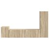 vidaXL Tv-meubelset Wandgemonteerd 4 pcs Sonoma Eiken Bewerkt hout