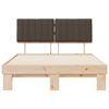 vidaXL Bedframe met Gevoerd Hoofdgedeelte Taupe 135 x 190 cm