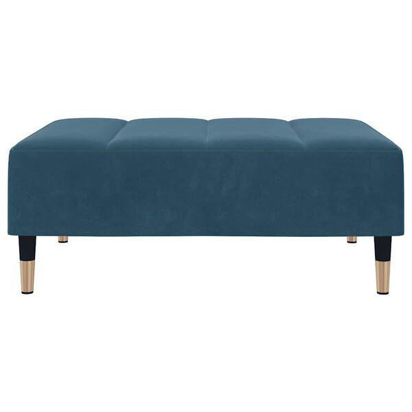 vidaXL Voetenbank 77x55x31 cm fluweel blauw