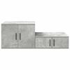 vidaXL Opbergkast 2 pcs Beton Grijs 127 x 41 x 40 cm Bewerkt hout