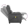 vidaXL Massagestoel met kussen Lichtgrijs 93.5 x 67.5 x 101.5 cm Stof